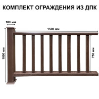 Ограждение из ДПК Faynag Шоколад